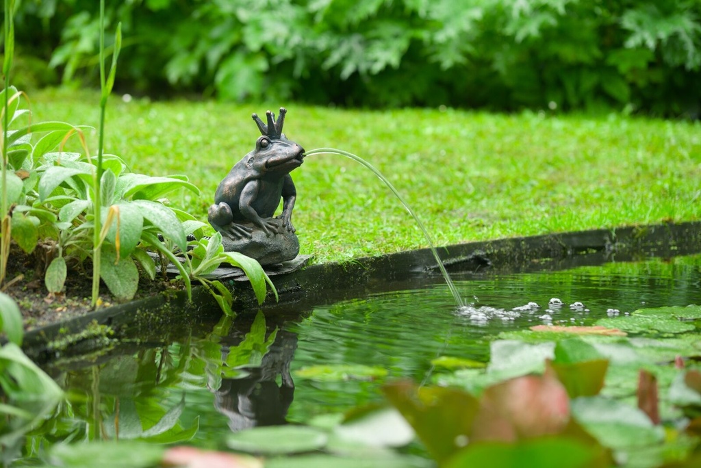 [1386090] FAUNAFOUNTAIN GRENOUILLE AVEC COURONNE