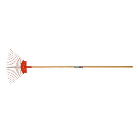 [3500111] RATEAU À FEUILLES ROND PROF. AVEC MANCHE POLET