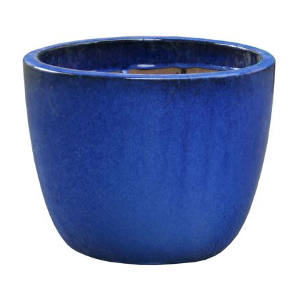 [39EPBL] GLAZED EGGPOT BLUE (39 x h31cm)