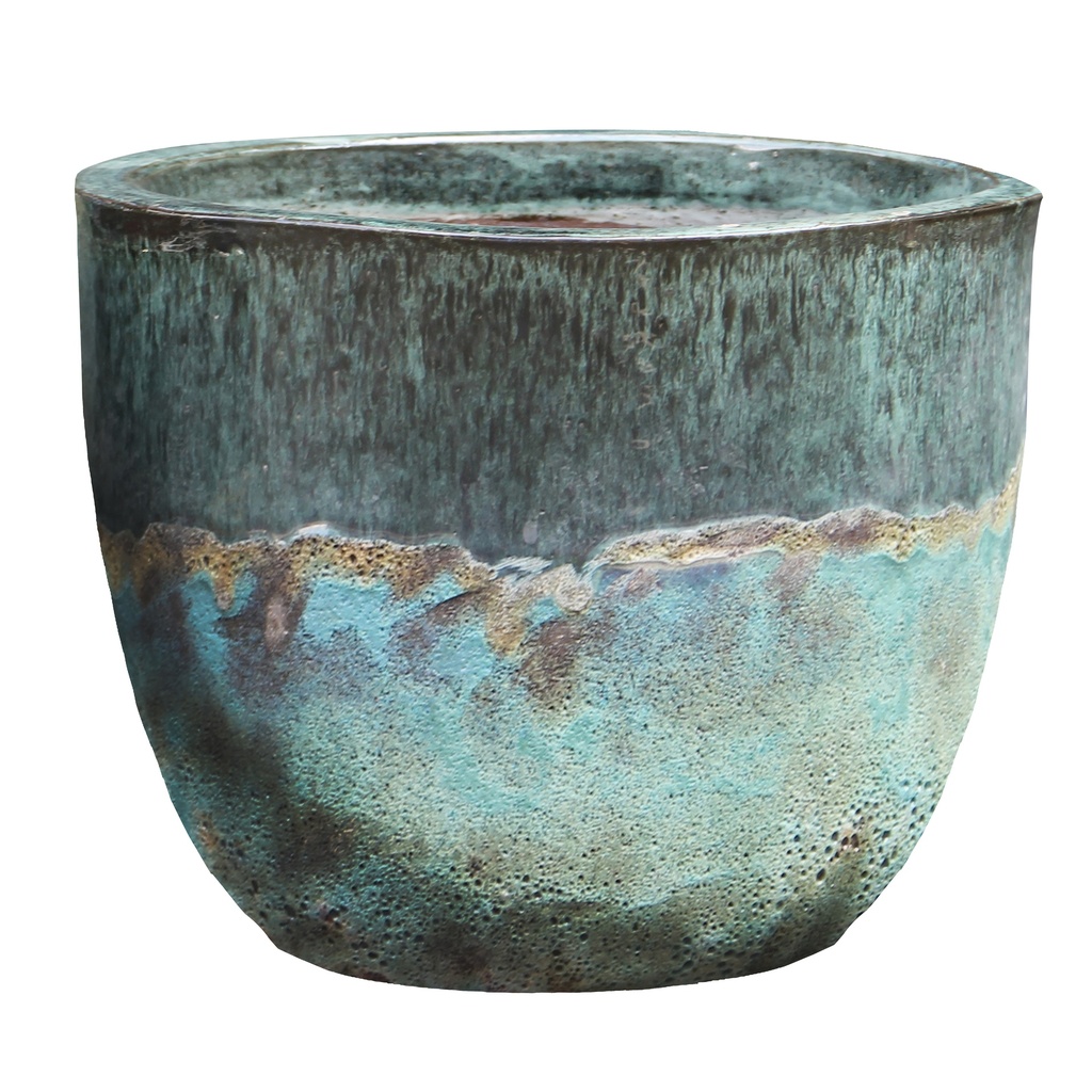 [39EPSG3] GLAZED EGGPOT JADE/S-GREEN (39 x h31cm)
