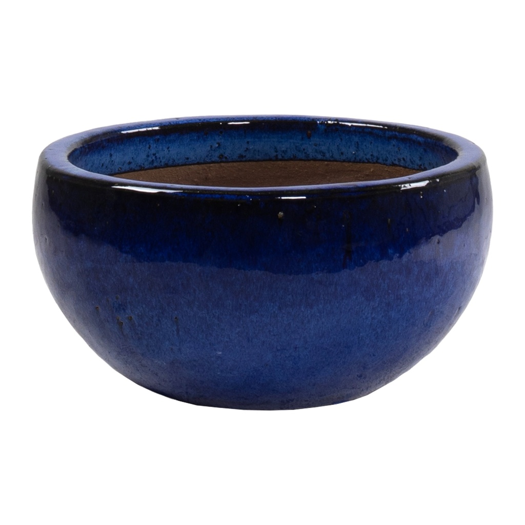 [39GCCBL] GLAZED ROUND BOWL BLUE (22 x h11cm)