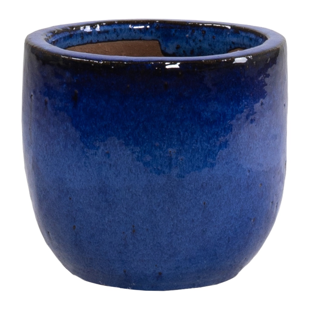 [39GECBL] GLAZED EGGPOT BLUE (15 x h13cm)