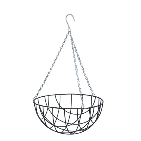 HANGING BASKET METAALDRAAD GROEN INCL. KETTING
