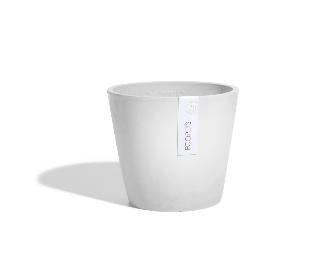 [ECARWGR] ECOPOTS AMSTERDAM ROND WHITE GREY (20x18cm)