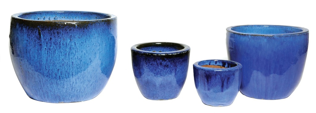 [GLEPBLU] GLAZED EGG POT BLUE (d22xh21cm)