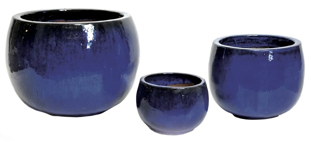 [GLPBBLU] GLAZED POT BOWL BLUE (d53xh38cm)