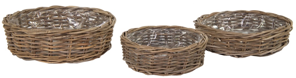 [KURLBAS] KUBU ROUND LOW BASKET (diam 45cm h 15cm)