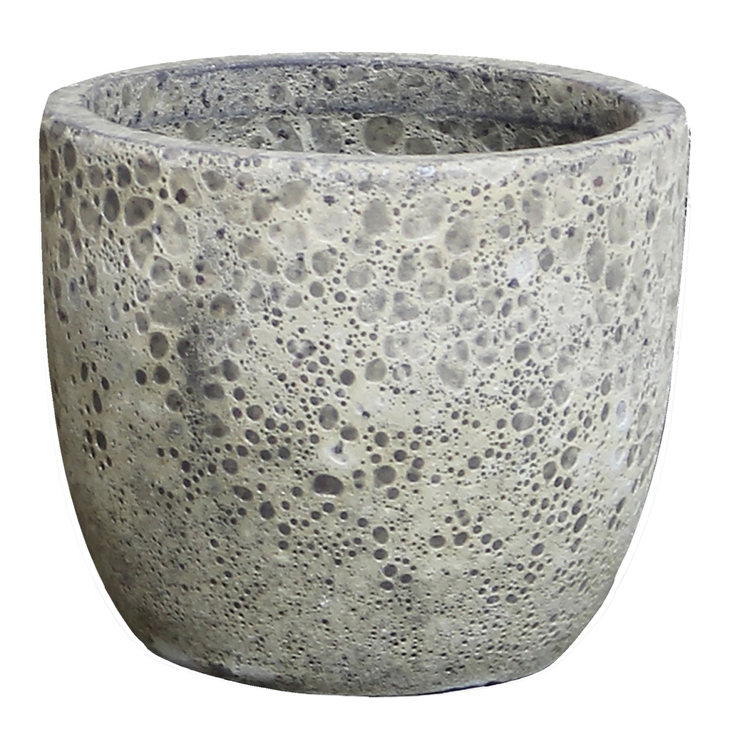 GLAZED EGGPOT S-WHITE