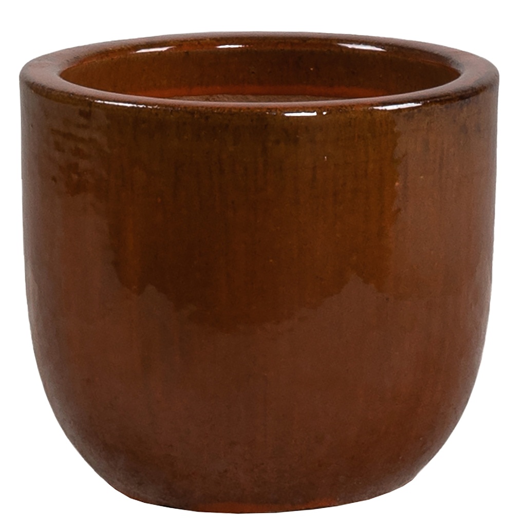 GLAZED EGGPOT RUST