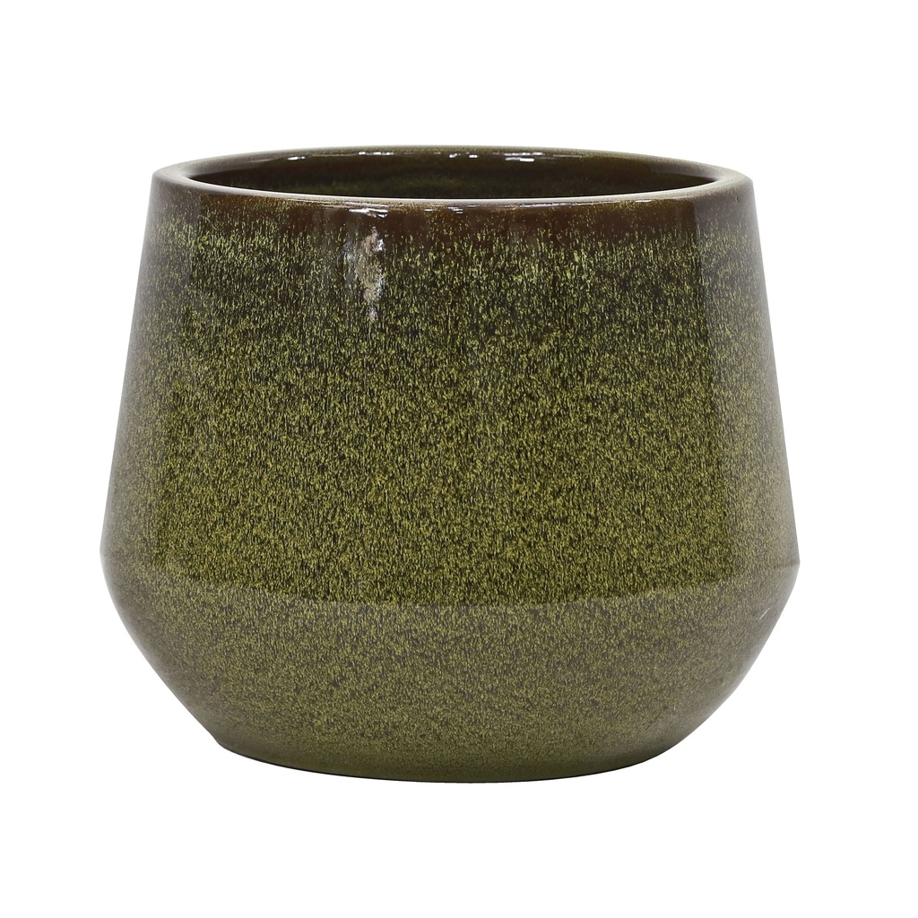 GLAZED ROUND POT GREEN