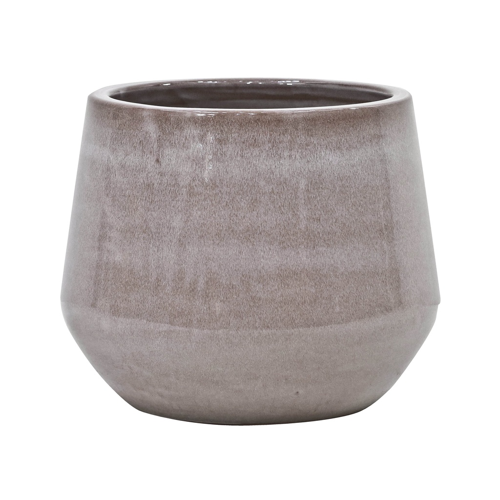 GLAZED ROUND POT SPRING WHITE