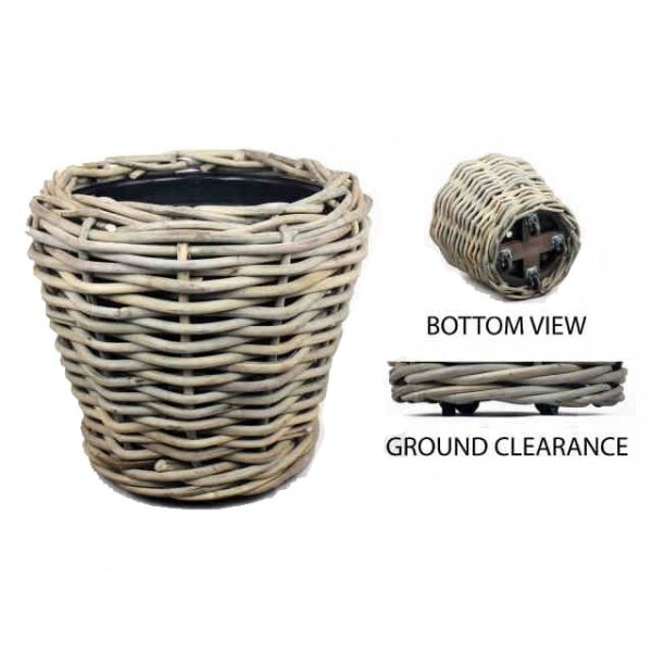 DRYPOT SAWAH ROTAN GRIS AVEC ROUES