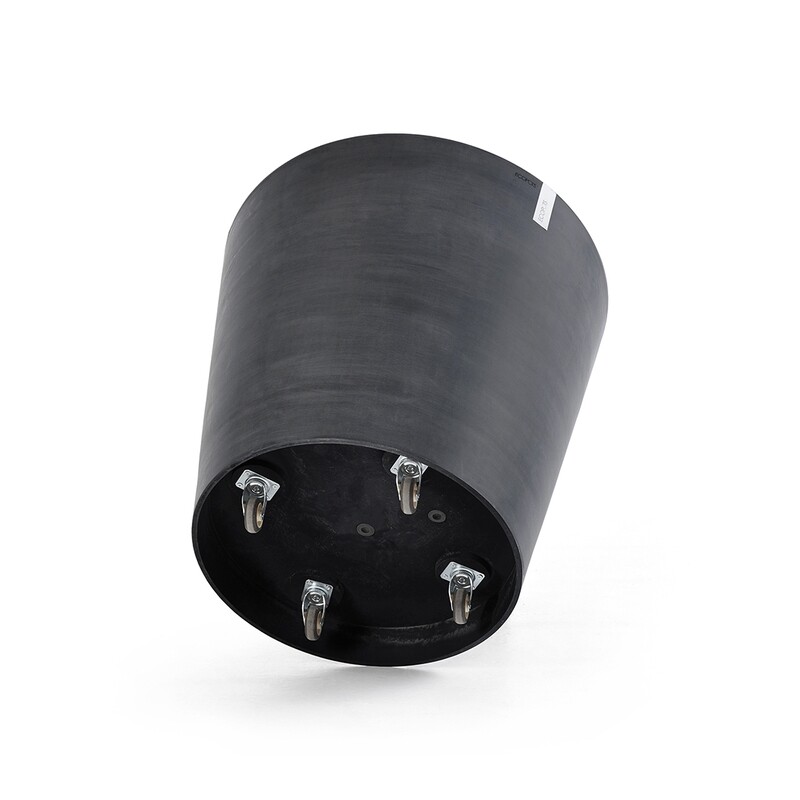 ECOPOTS AMSTERDAM ROND DARK GREY SUR ROUES