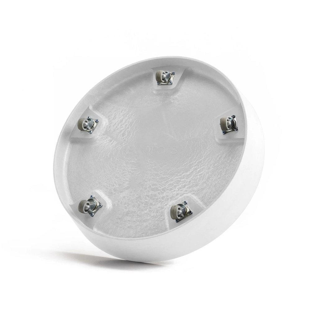 ECOPOTS SOUCOUPE RONDE AMSTERDAM SUR ROUES PURE WHITE