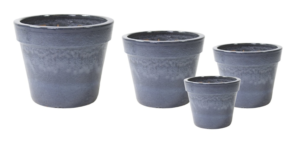 GLAZED BASIC POT ANTIQUE GREY