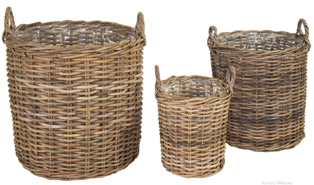 LAURA CYLINDER BASKET F NATURAL